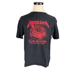 Metallica Cleveland Ohio Concert T-Shirt 2009 Black/Red Graphic Large